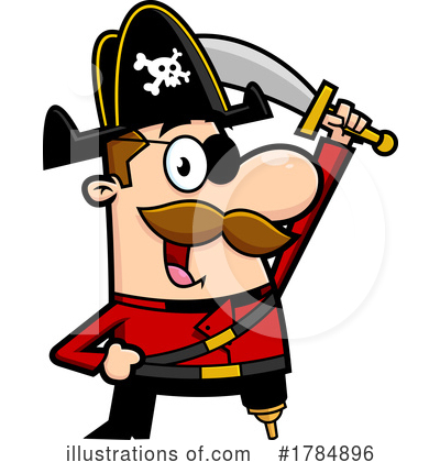 Royalty-Free (RF) Pirate Clipart Illustration by Hit Toon - Stock Sample #1784896