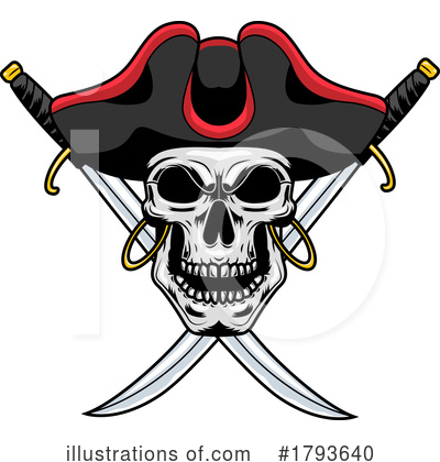 Pirate Skull Clipart #1793640 by Hit Toon