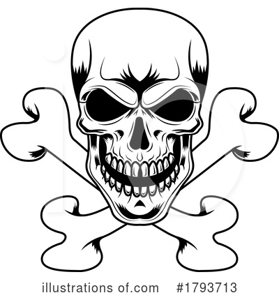 Skull Clipart #1793713 by Hit Toon