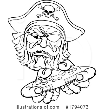 Royalty-Free (RF) Pirate Clipart Illustration by AtStockIllustration - Stock Sample #1794073