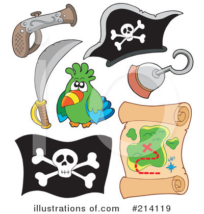 Royalty-Free (RF) Pirate Clipart Illustration by visekart - Stock Sample #214119