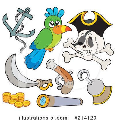 Royalty-Free (RF) Pirate Clipart Illustration by visekart - Stock Sample #214129