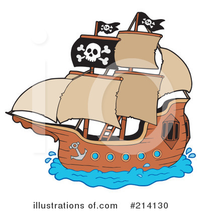 Royalty-Free (RF) Pirate Clipart Illustration by visekart - Stock Sample #214130