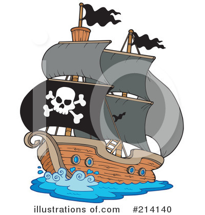 Royalty-Free (RF) Pirate Clipart Illustration by visekart - Stock Sample #214140