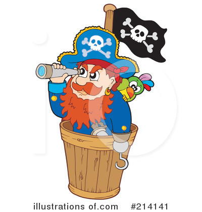 Royalty-Free (RF) Pirate Clipart Illustration by visekart - Stock Sample #214141
