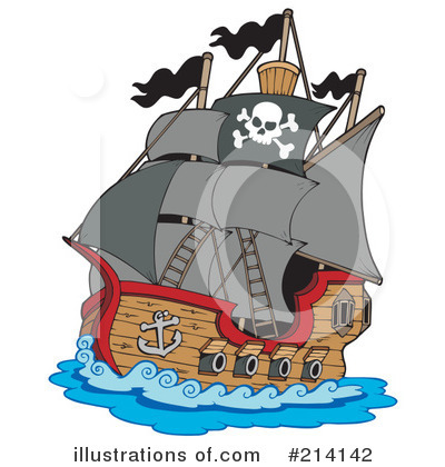 Royalty-Free (RF) Pirate Clipart Illustration by visekart - Stock Sample #214142