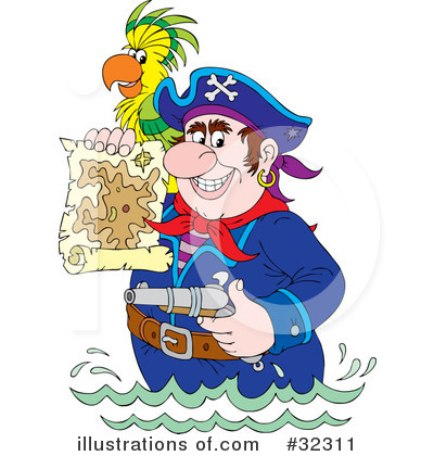 Royalty-Free (RF) Pirate Clipart Illustration by Alex Bannykh - Stock Sample #32311