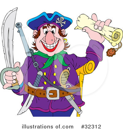 Royalty-Free (RF) Pirate Clipart Illustration by Alex Bannykh - Stock Sample #32312
