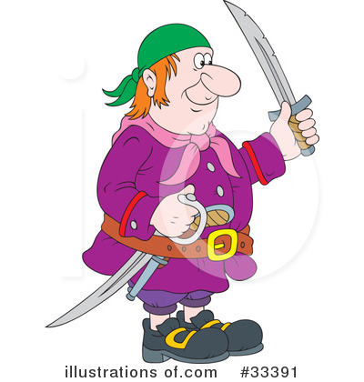 Royalty-Free (RF) Pirate Clipart Illustration by Alex Bannykh - Stock Sample #33391