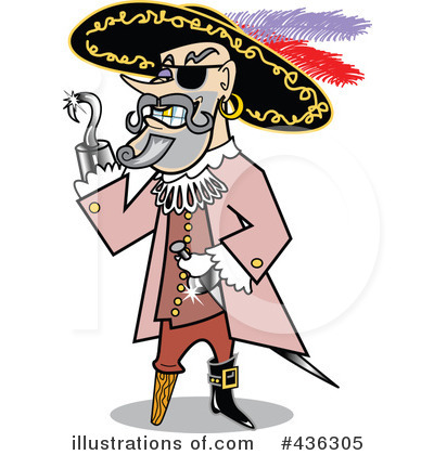 Royalty-Free (RF) Pirate Clipart Illustration by Andy Nortnik - Stock Sample #436305