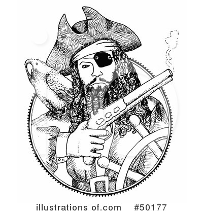 Royalty-Free (RF) Pirate Clipart Illustration by C Charley-Franzwa - Stock Sample #50177