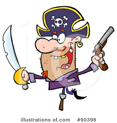 Royalty-Free (RF) Pirate Clipart Illustration by Hit Toon - Stock Sample #90396