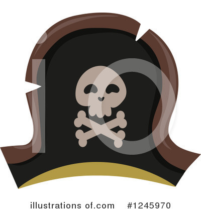 Royalty-Free (RF) Pirate Hat Clipart Illustration by BNP Design Studio - Stock Sample #1245970