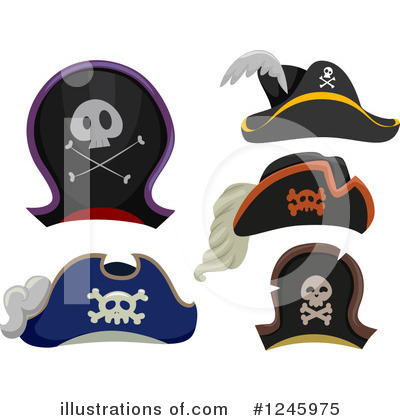 Royalty-Free (RF) Pirate Hat Clipart Illustration by BNP Design Studio - Stock Sample #1245975