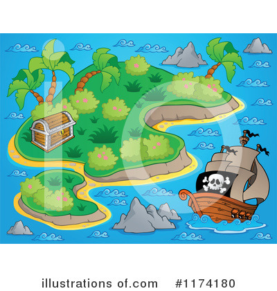Royalty-Free (RF) Pirate Ship Clipart Illustration by visekart - Stock Sample #1174180