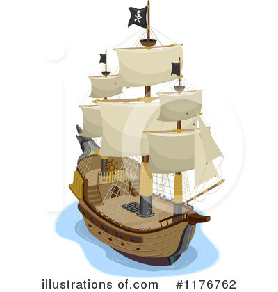 Royalty-Free (RF) Pirate Ship Clipart Illustration by BNP Design Studio - Stock Sample #1176762