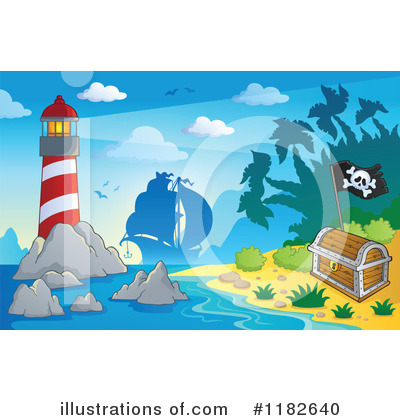 Royalty-Free (RF) Pirate Ship Clipart Illustration by visekart - Stock Sample #1182640