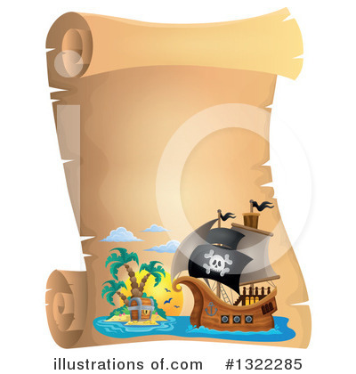 Royalty-Free (RF) Pirate Ship Clipart Illustration by visekart - Stock Sample #1322285