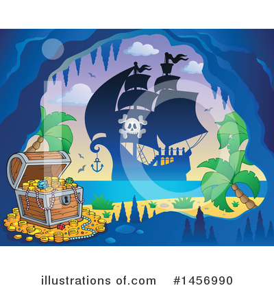 Royalty-Free (RF) Pirate Ship Clipart Illustration by visekart - Stock Sample #1456990