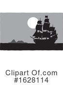 Pirate Ship Clipart #1628114 by Alex Bannykh