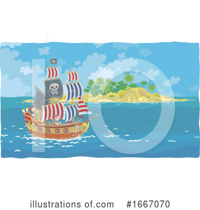 Royalty-Free (RF) Pirate Ship Clipart Illustration by Alex Bannykh - Stock Sample #1667070