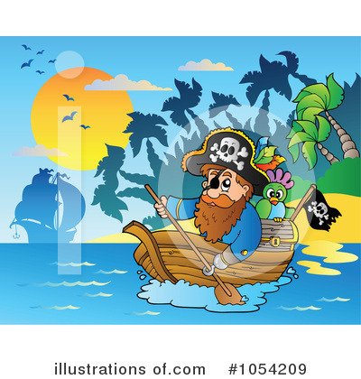 Royalty-Free (RF) Pirates Clipart Illustration by visekart - Stock Sample #1054209