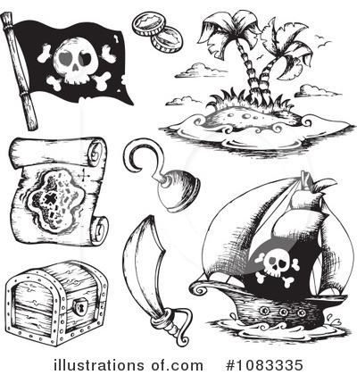 Royalty-Free (RF) Pirates Clipart Illustration by visekart - Stock Sample #1083335