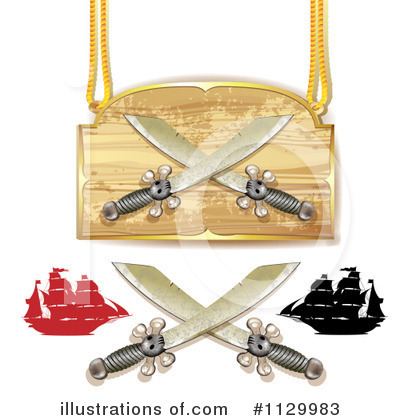 Royalty-Free (RF) Pirates Clipart Illustration by merlinul - Stock Sample #1129983