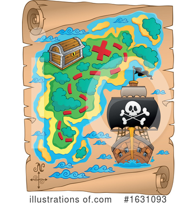 Treasure Map Clipart #1631093 by visekart