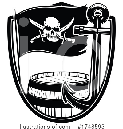 Pirate Flag Clipart #1748593 by Vector Tradition SM