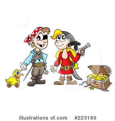 Royalty-Free (RF) Pirates Clipart Illustration by visekart - Stock Sample #223160