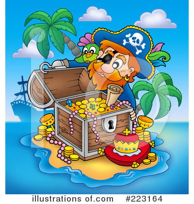 Royalty-Free (RF) Pirates Clipart Illustration by visekart - Stock Sample #223164