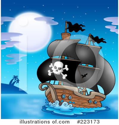 Royalty-Free (RF) Pirates Clipart Illustration by visekart - Stock Sample #223173