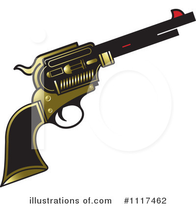 Royalty-Free (RF) Pistol Clipart Illustration by Lal Perera - Stock Sample #1117462