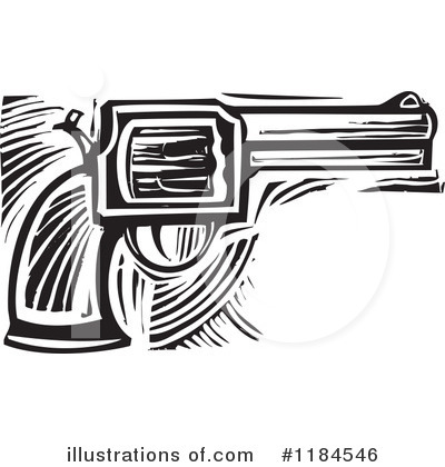 Royalty-Free (RF) Pistol Clipart Illustration by xunantunich - Stock Sample #1184546