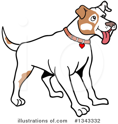 Pit Bull Clipart #1343332 by LaffToon