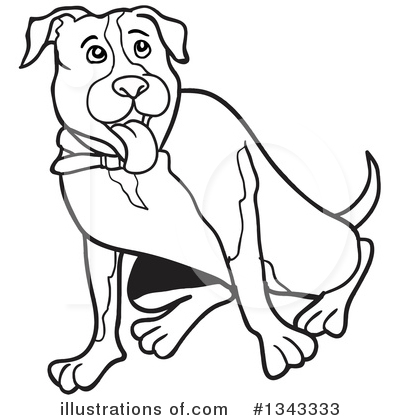 Royalty-Free (RF) Pitbull Clipart Illustration by LaffToon - Stock Sample #1343333