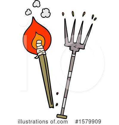 Royalty-Free (RF) Pitchfork Clipart Illustration by lineartestpilot - Stock Sample #1579909