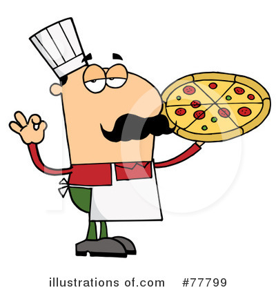 Royalty-Free (RF) Pizza Chef Clipart Illustration by Hit Toon - Stock Sample #77799