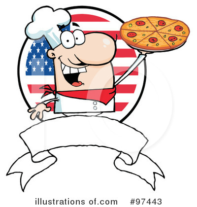 Royalty-Free (RF) Pizza Chef Clipart Illustration by Hit Toon - Stock Sample #97443