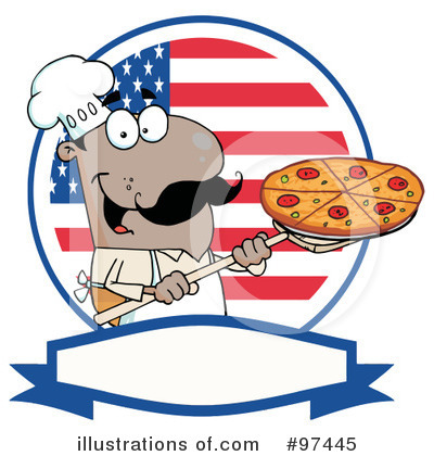 Royalty-Free (RF) Pizza Chef Clipart Illustration by Hit Toon - Stock Sample #97445