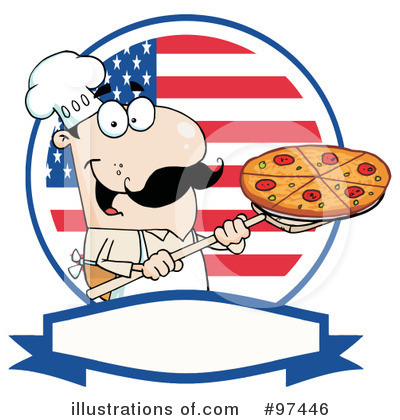 Royalty-Free (RF) Pizza Chef Clipart Illustration by Hit Toon - Stock Sample #97446