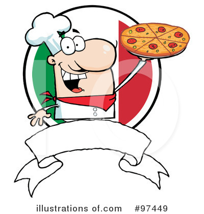 Royalty-Free (RF) Pizza Chef Clipart Illustration by Hit Toon - Stock Sample #97449