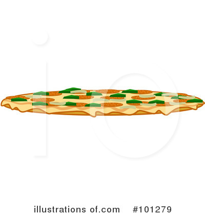 Royalty-Free (RF) Pizza Clipart Illustration by djart - Stock Sample #101279