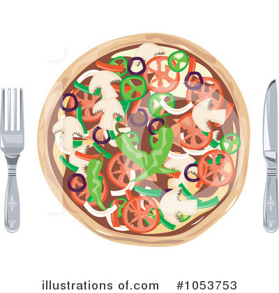 Royalty-Free (RF) Pizza Clipart Illustration by patrimonio - Stock Sample #1053753