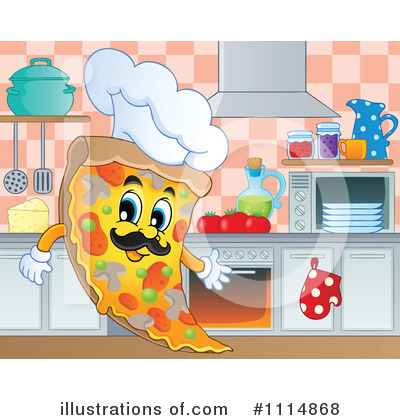 Royalty-Free (RF) Pizza Clipart Illustration by visekart - Stock Sample #1114868