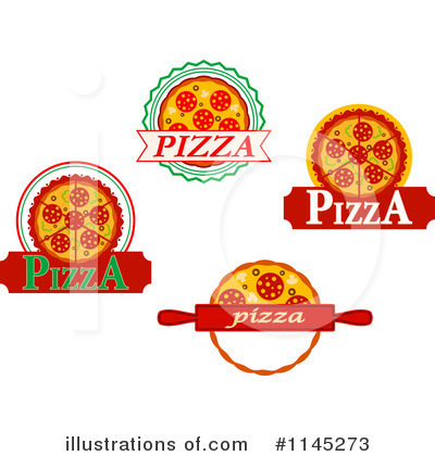 Royalty-Free (RF) Pizza Clipart Illustration by Vector Tradition SM - Stock Sample #1145273