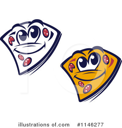 Royalty-Free (RF) Pizza Clipart Illustration by Vector Tradition SM - Stock Sample #1146277