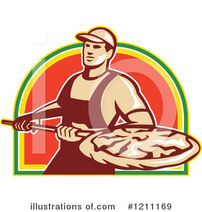 Royalty-Free (RF) Pizza Clipart Illustration by patrimonio - Stock Sample #1211169