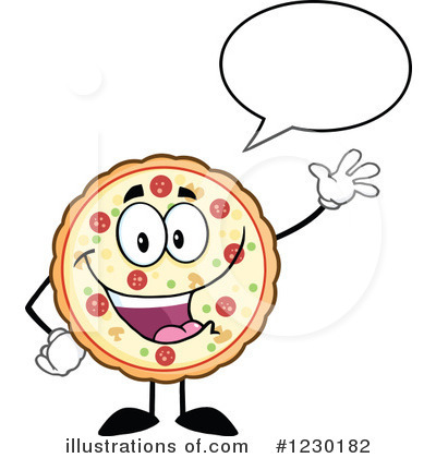 Royalty-Free (RF) Pizza Clipart Illustration by Hit Toon - Stock Sample #1230182